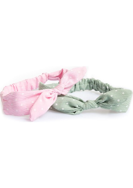 Puantiye Desen 2li Fiyonk Kız Saç Bandı Kız Bebek