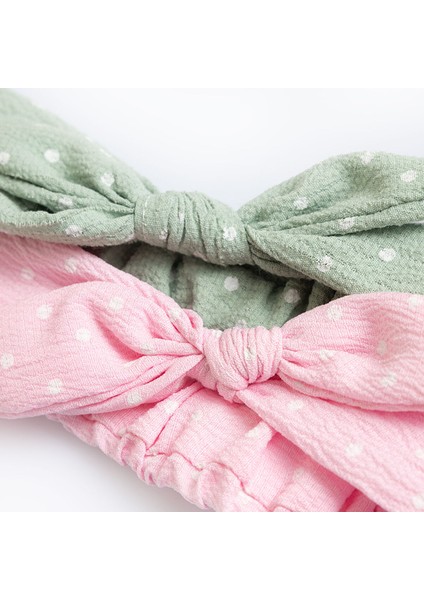 Puantiye Desen 2li Fiyonk Kız Saç Bandı Kız Bebek modelleri