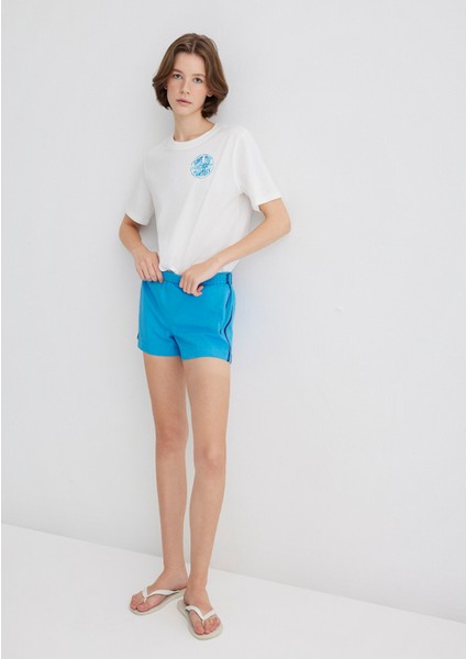 Indigo Turtles Baskılı Ekru Tişört 1613567-70057 fırsatları