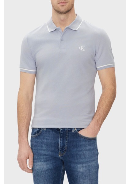 Pamuklu Slim Fit Düğmeli Polo Yaka T Shirt J30J315603CAG Erkek POLO YAKA T SHİRT J30J315603 CAG