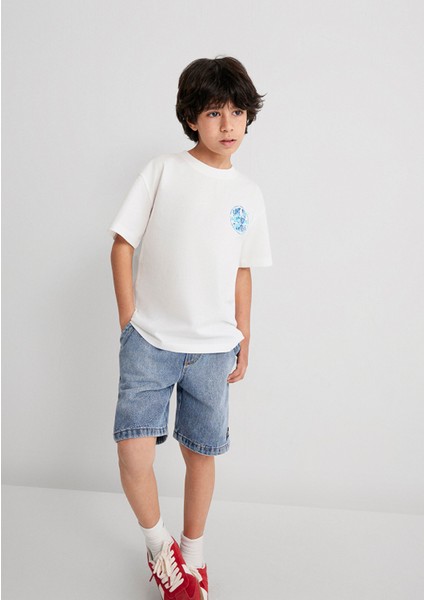 Indigo Turtles Baskılı Ekru Tişört 6610398-70057 modelleri