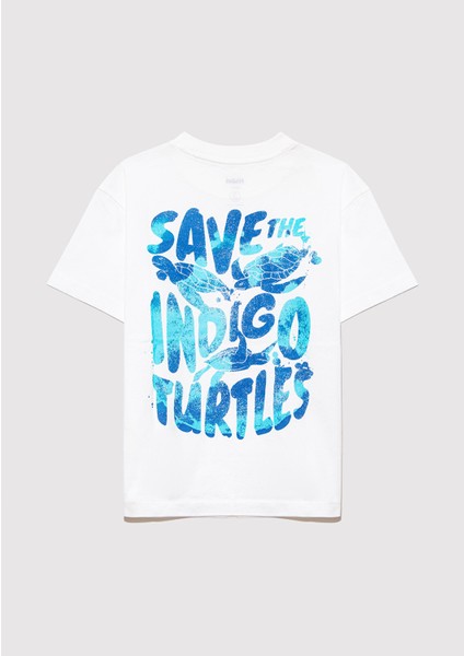 Indigo Turtles Baskılı Ekru Tişört 6610398-70057 indirimleri