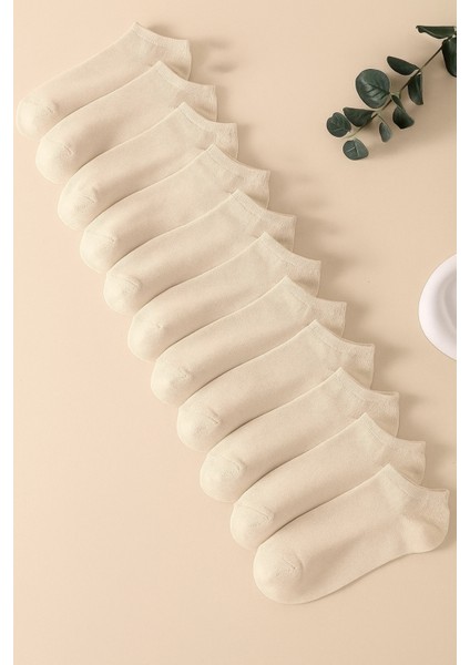 Ekru Renkli Basic 12'li Step Çorap