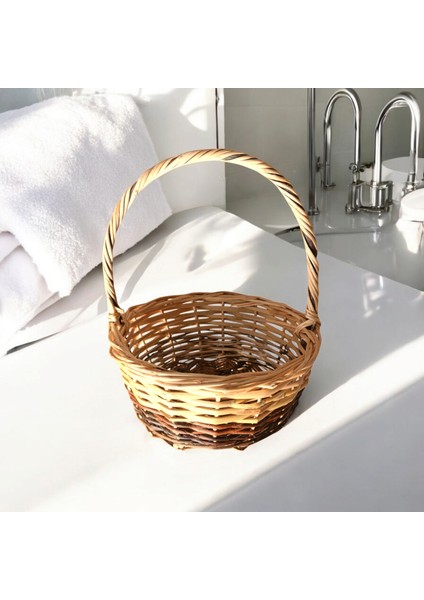 Mini Bambu Sepet Organizer Hasır Düzenleyici Sepet