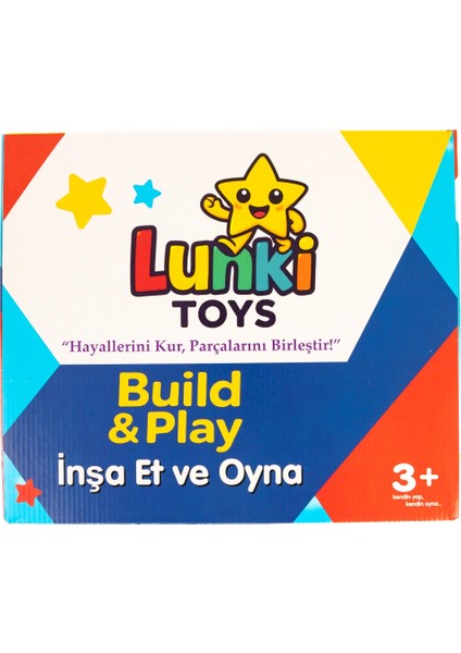 Lunkitoys 200 Parça Oyun Seti, Kurulabilir Oyun Evi Yapım Seti, Oyun Çadırı Seti, Kendi Çadırını Yap, Çocuklar İçin İnşa Seti, Lego Oyun Çadırı, Modüler Oyun Çadırı