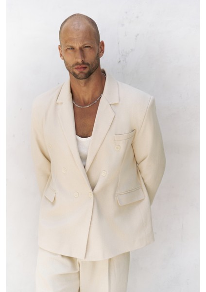 Ayyubay Naturel Erkek Blazer Ceket
