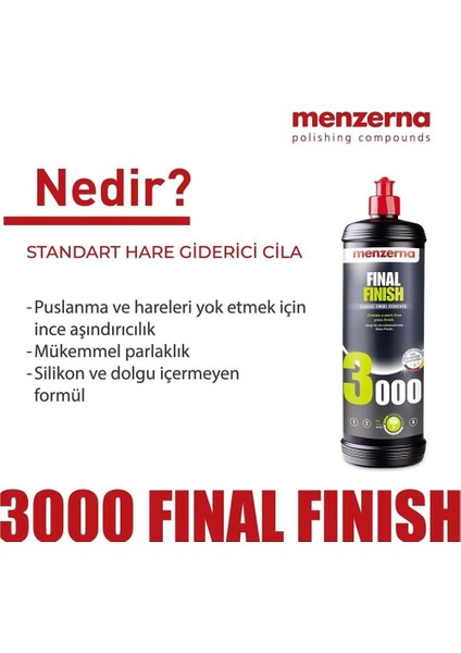 3000 Hare Giderici Cila 250 ml – Profesyonel Yüzey Parlatma & Mikro Çizik Giderme