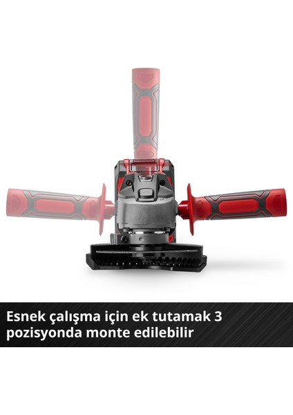 Akülü Avuç Taşlama TC-AG 18/115 Li-Solo Power X-Change (18 V, 115 mm Disk Çapı, 28 mm Kesme Derinliği, Softstart, Kesme Diski Dahil Değil, Akü dahil değildir) [Enerji Sınıfı A+] - 4431130