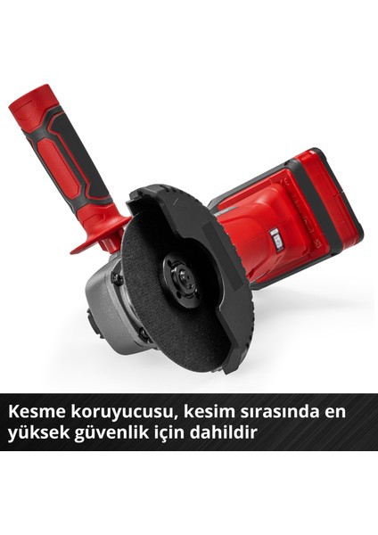 Akülü Avuç Taşlama TC-AG 18/115 Li-Solo Power X-Change (18 V, 115 mm Disk Çapı, 28 mm Kesme Derinliği, Softstart, Kesme Diski Dahil Değil, Akü dahil değildir) [Enerji Sınıfı A+] - 4431130