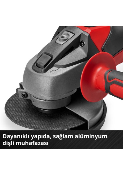 Akülü Avuç Taşlama TC-AG 18/115 Li-Solo Power X-Change (18 V, 115 mm Disk Çapı, 28 mm Kesme Derinliği, Softstart, Kesme Diski Dahil Değil, Akü dahil değildir) [Enerji Sınıfı A+] - 4431130