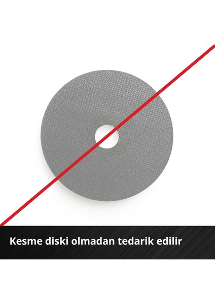 Akülü Avuç Taşlama TC-AG 18/115 Li-Solo Power X-Change (18 V, 115 mm Disk Çapı, 28 mm Kesme Derinliği, Softstart, Kesme Diski Dahil Değil, Akü dahil değildir) [Enerji Sınıfı A+] - 4431130