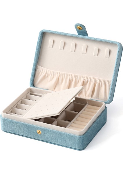 Kadife Tek Katmanlı Mücevher Kutusu Çok Fonksiyonlu Düzenleyici (Yurt Dışından)