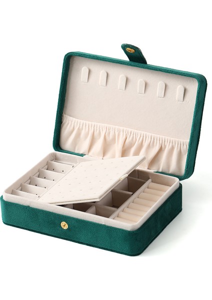Kadife Tek Katmanlı Mücevher Kutusu Çok Fonksiyonlu Düzenleyici (Yurt Dışından)