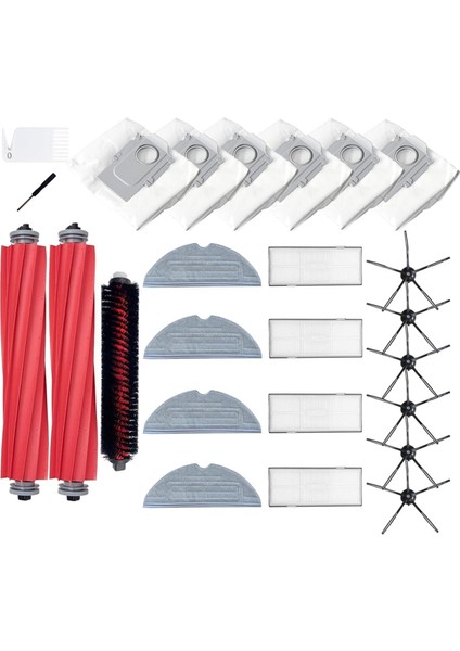 Roborock S7 Maxv Ultra, S7 Pro Ultra Ana Yan Fırça Hepa Filtre Paspas Bezi Toz Torbaları Elektrikli Süpürge Parçaları (Yurt Dışından)