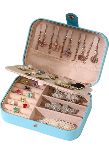 Deri Mücevher Kutusu Küçük Düzenleyici Şifonyer Mücevher Kutusu Taşınabilir (Yurt Dışından)