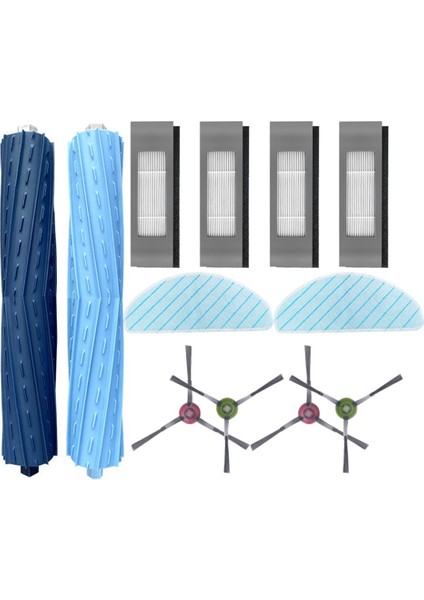 Ecovacs T9 Aivi Parçaları Için Filtre Yan ve Ana Fırça Paspas Bezi Ecovacs Deebot Ozmo T9 Elektrikli Süpürge Yedek Parçaları (Yurt Dışından)