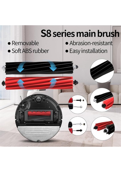 Roborock S8 Pro Ultra Robot Süpürge Ana Yan Fırça Hepa Filtre Paspas Bezi Toz Torbaları Yedek Parçaları (Yurt Dışından) modelleri