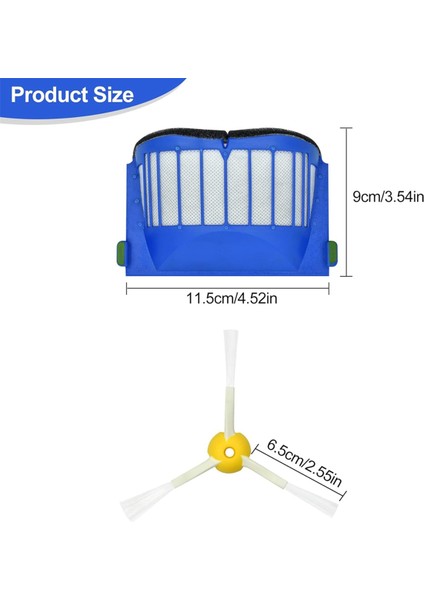 Irobot Roomba 600 Serisi 675 690 692 694 610 670 Serisi Robot Süpürge Filtre Kenar Süpürme Fırçaları Için Yedek Parçalar (Yurt Dışından) indirimleri