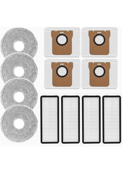 Dreame L10S ULTRA/L10 ULTRA/L10 Prime Toz Torbaları Hepa Filtre Paspas Bezi Robot Süpürge Yedek Parçaları (Yurt Dışından)