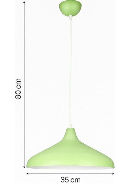 Nil Yeşil Içi Beyaz Renk Özel Tasarım Modern Dekoratif Sarkıt Cafe - Mutfak Tekli Avize fiyatları