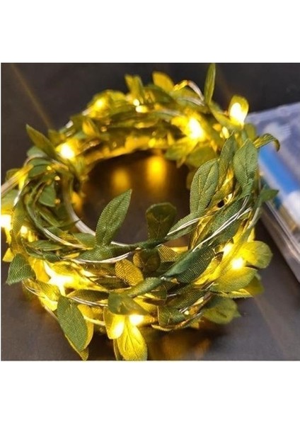 Asonplus Dekoratif Yapay Yapraklı Peri LED 3 Metre Sarmaşık Gün Işığı Ledli