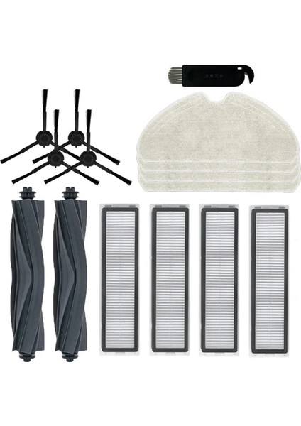 Dreame D10S / D10S Pro Robot Süpürge Ana Yan Fırça Aksesuarları Hepa Filtre Paspas Bezi Paçavra Yedek Parçalar (Yurt Dışından)