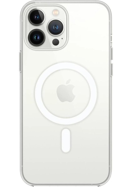 Iphone 14 Pro Max Kılıf Magneticsafe Şeffaf Silikon - Şeffaf Drstr