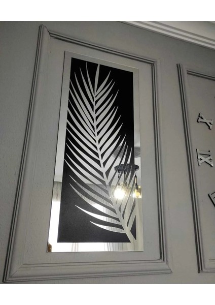 3 Parçalı Akrilik Pleksi Aynalı Palmiye Yapraklı ve Roma Tarzı Duvar Saati Seti fırsatları