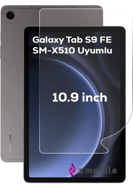 Samsung Galaxy Tab S9 Fe 10.9 Inç SM-X510 Uyumlu Ekran Koruyucu Nano Esnek Kırılmaz Flexible