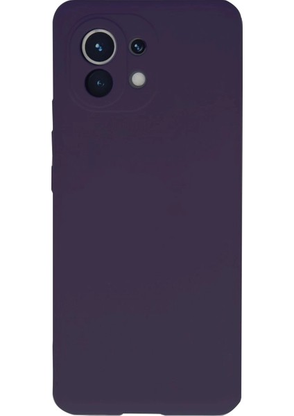Xiaomi Mi 11 Kılıf Nano Içi Kadife Silikon - Mor Drstr