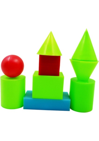 9x 3D Şekiller Set Set Matematik Oyuncakları Manipülatifler (Yurt Dışından) modelleri