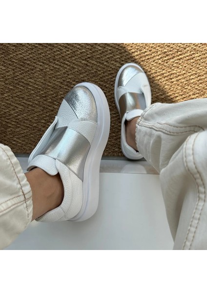 Hakiki Deri Bantlı Sneakers