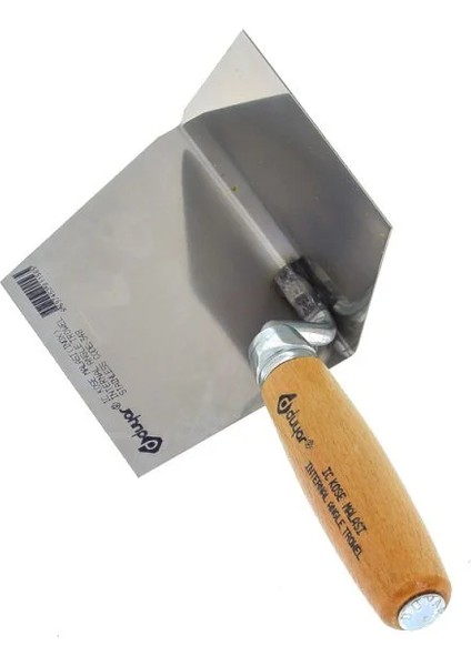 Iç Köşe Malası Ahşap Sap Paslanmaz Çelik DYR348 *(2'li Avantaj Paket)*