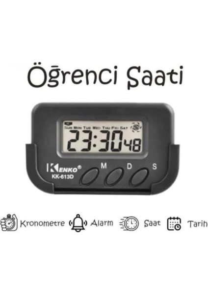 Öğrenci Saati - Kronometreli Ders Çalışma Saati - Dijital Masa Saati