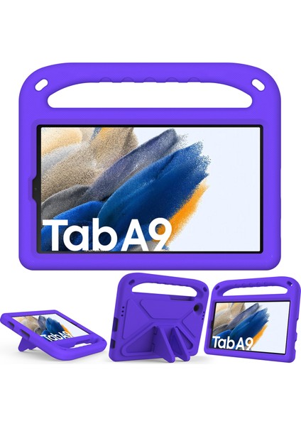 Samsung Galaxy Tab A9 Kılıf Darbeye Dayanıklı Kickstand Eva Tablet Kılıfı Saplı-Mor (Yurt Dışından) fiyatları