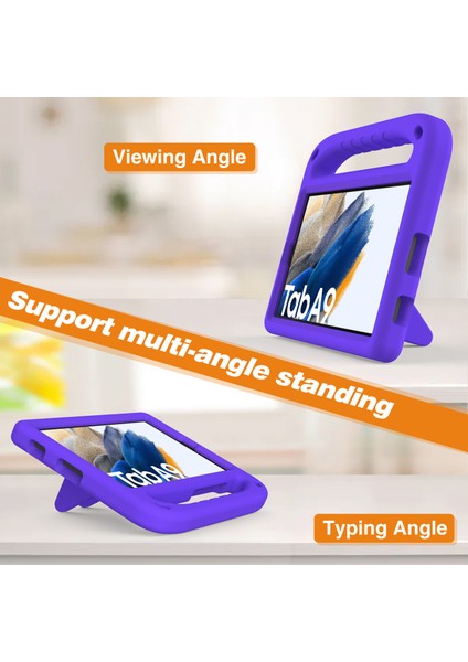 Samsung Galaxy Tab A9 Kılıf Darbeye Dayanıklı Kickstand Eva Tablet Kılıfı Saplı-Mor (Yurt Dışından) modelleri