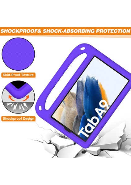 Samsung Galaxy Tab A9 Kılıf Darbeye Dayanıklı Kickstand Eva Tablet Kılıfı Saplı-Mor (Yurt Dışından) indirimleri