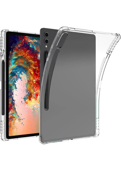 Samsung Galaxy Tab S10 Ultra Kılıf Güçlendirilmiş Dört Köşe Düşmeye Karşı Dayanıklı Şeffaf Tpu Tablet Kılıfı Kalem Yuvası ile (Yurt Dışından)