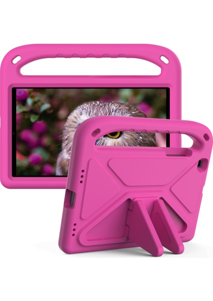 Kickstand Sap Tasarımı Düşmeye Dayanıklı Eva Tablet Kılıfı Samsung Galaxy Tab A 8.0 Wi-Fi (2019)SM-T290/TAB A 8.0 Lte (2019)SM-T295-ROSE (Yurt Dışından)