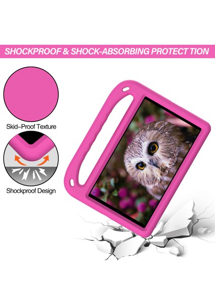 Kickstand Sap Tasarımı Düşmeye Dayanıklı Eva Tablet Kılıfı Samsung Galaxy Tab A 8.0 Wi-Fi (2019)SM-T290/TAB A 8.0 Lte (2019)SM-T295-ROSE (Yurt Dışından) modelleri