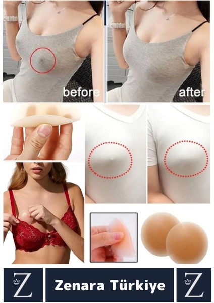 Yüksek Kaliteli Kadın Iç Giyim Göğüs Ucu Meme Kapatan Gizleyen %100 Silikon Ten Nipple Ped 1 Çift modelleri