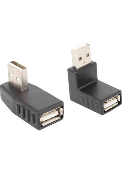 USB 2.0 Doksan Derece USB 2.0 L Tipi Dişi Erkek Çevirici 2'li Set