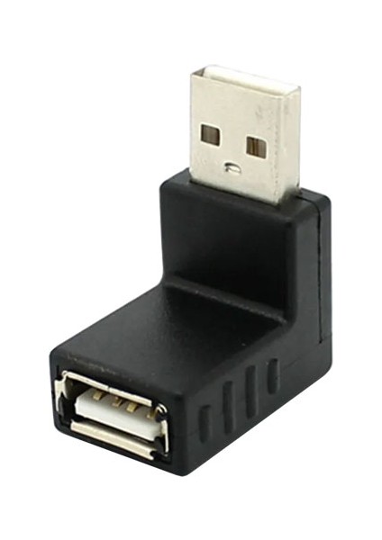 USB 2.0 Doksan Derece USB 2.0 L Tipi Dişi Erkek Çevirici 2'li Set