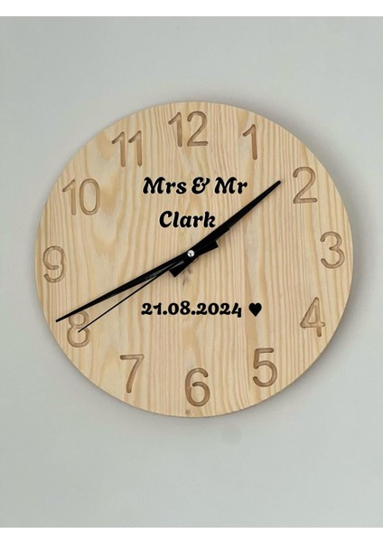 Doğal Ahşap Saat, Iskandinav Tarzı, Ekru, Şık ve Zarif Tasarım fiyatları