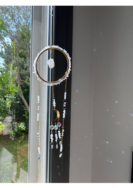 Kristal Kuvars Sun Catcher 8 - Güneş Tutucu, Güneş Yakalayıcı, Doğal Taşlı, El Yapımı fiyatları