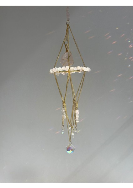 Pembe Kuvars Hediye Kutusu 2- Doğal Taş Sun Catcher, Mum, Palo Santo ve Palo Santo Tütsülük fiyatları