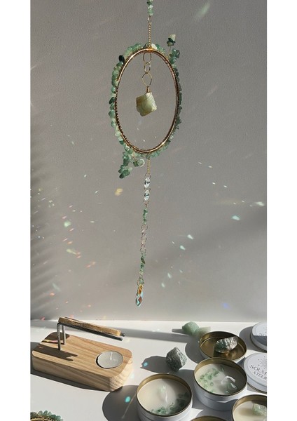 Aventurin Hediye Kutusu 4 - Doğal Taş Sun Catcher, Mum, Palo Santo ve Palo Santo Tütsülük fiyatları