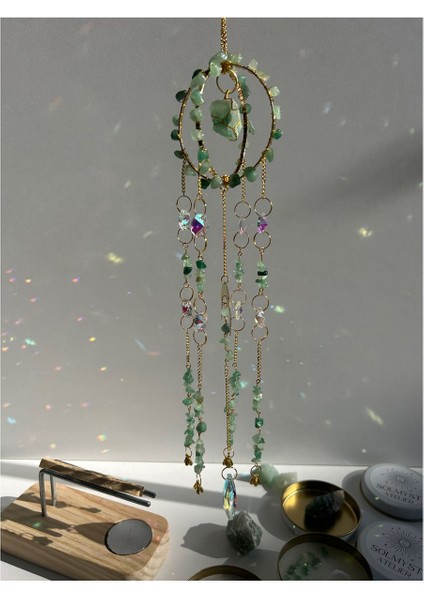 Aventurin Sun Catcher 3 - Güneş Tutucu, Güneş Yakalayıcı, Doğal Taşlı, El Yapımı modelleri
