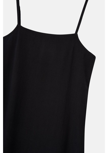 Basic Tencel™ Uzun Elbise - Siyah fiyatları