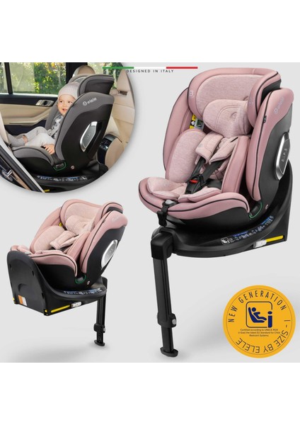 Stradafix 360° Dönen I-Size Oto Koltuğu Isofix 40-150 cm 0-36 kg Pudra